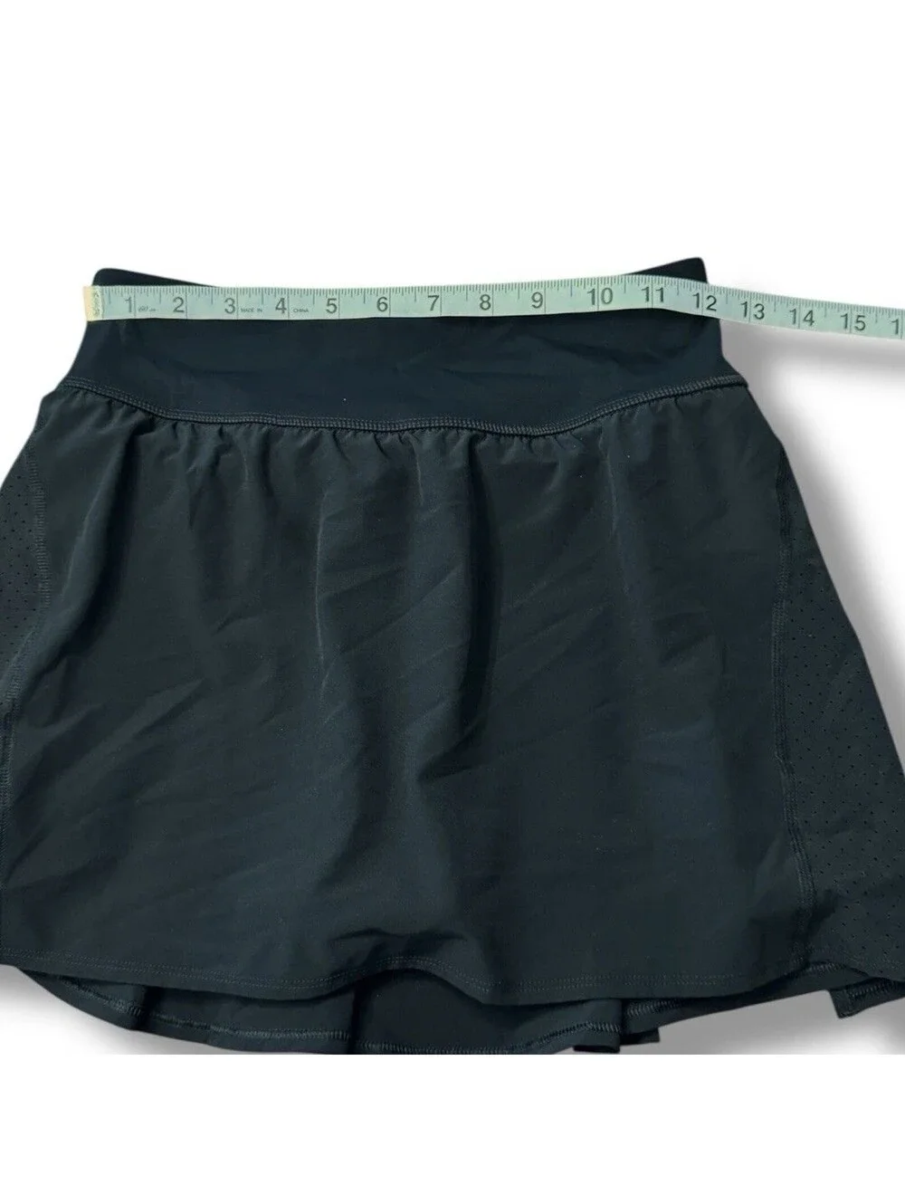 SPANX Shape Get Moving Black Skort Activewear Perforated Shorts Women’s Sz S